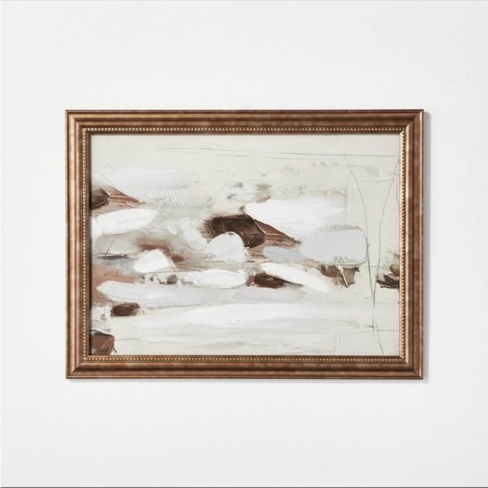 Studio McGee Abstract Wall Art in Brown and White